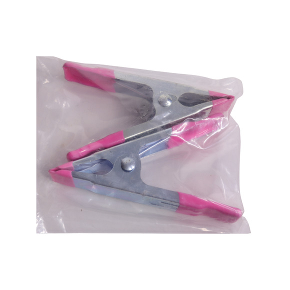 Crafters Square Set Of Two Heavy Duty Pink Craft Clamps On Card - 4" Long - Picture 2 of 2